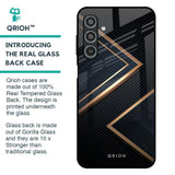 Sleek Golden & Navy Glass Case for Samsung Galaxy M35 5G