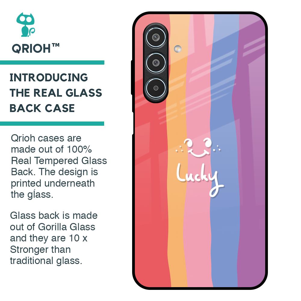 Lucky Abstract Glass Case for Samsung Galaxy M35 5G