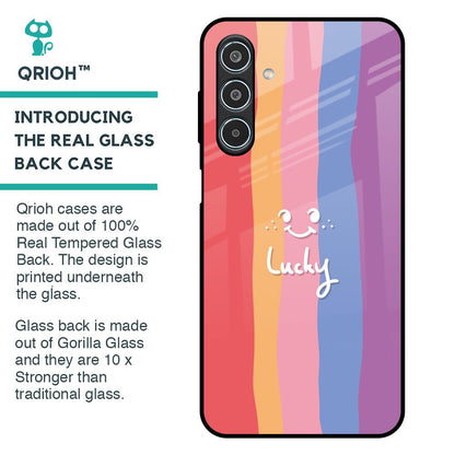 Lucky Abstract Glass Case for Samsung Galaxy M35 5G