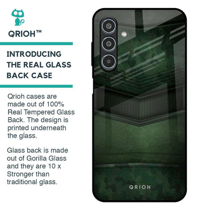 Green Leather Glass Case for Samsung Galaxy M35 5G
