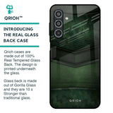 Green Leather Glass Case for Samsung Galaxy M35 5G
