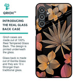 Lines Pattern Flowers Glass Case for Samsung Galaxy M35 5G