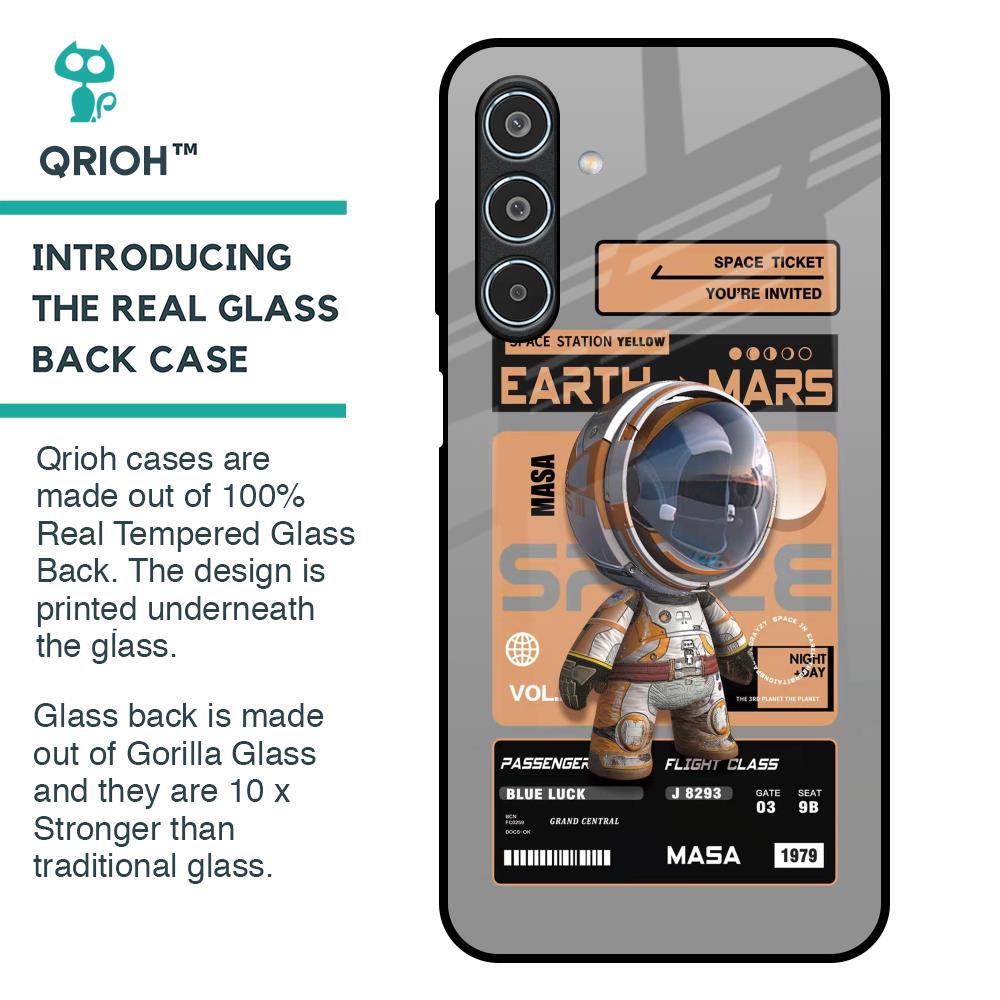 Space Ticket Glass Case for Samsung Galaxy M35 5G