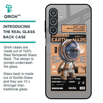 Space Ticket Glass Case for Samsung Galaxy M35 5G