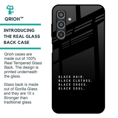 Black Soul Glass Case for Samsung Galaxy M35 5G