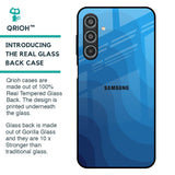 Blue Wave Abstract Glass Case for Samsung Galaxy M35 5G