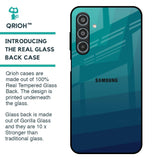 Green Triangle Pattern Glass Case for Samsung Galaxy M35 5G