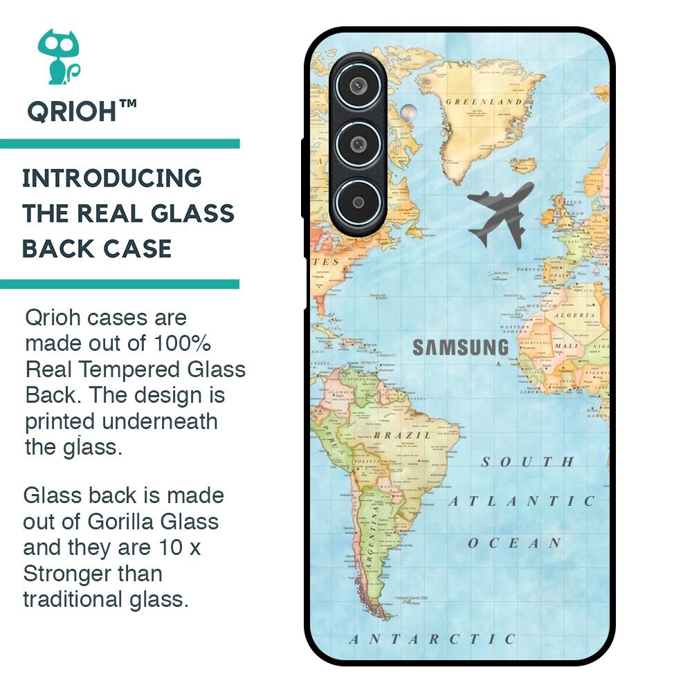 Fly Around The World Glass Case for Samsung Galaxy M35 5G
