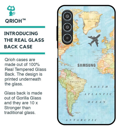Fly Around The World Glass Case for Samsung Galaxy M35 5G