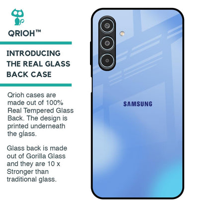 Vibrant Blue Texture Glass Case for Samsung Galaxy M35 5G