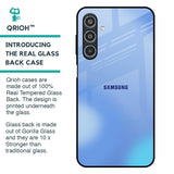 Vibrant Blue Texture Glass Case for Samsung Galaxy M35 5G