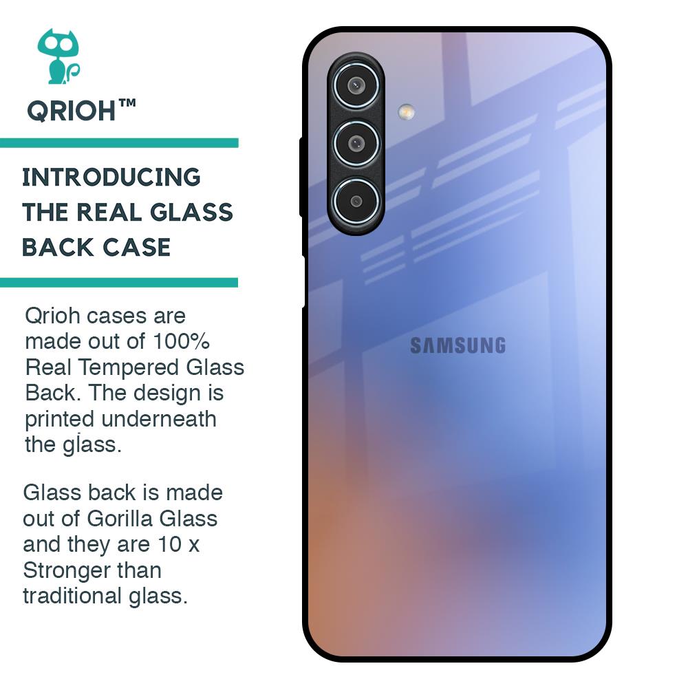 Blue Aura Glass Case for Samsung Galaxy M35 5G