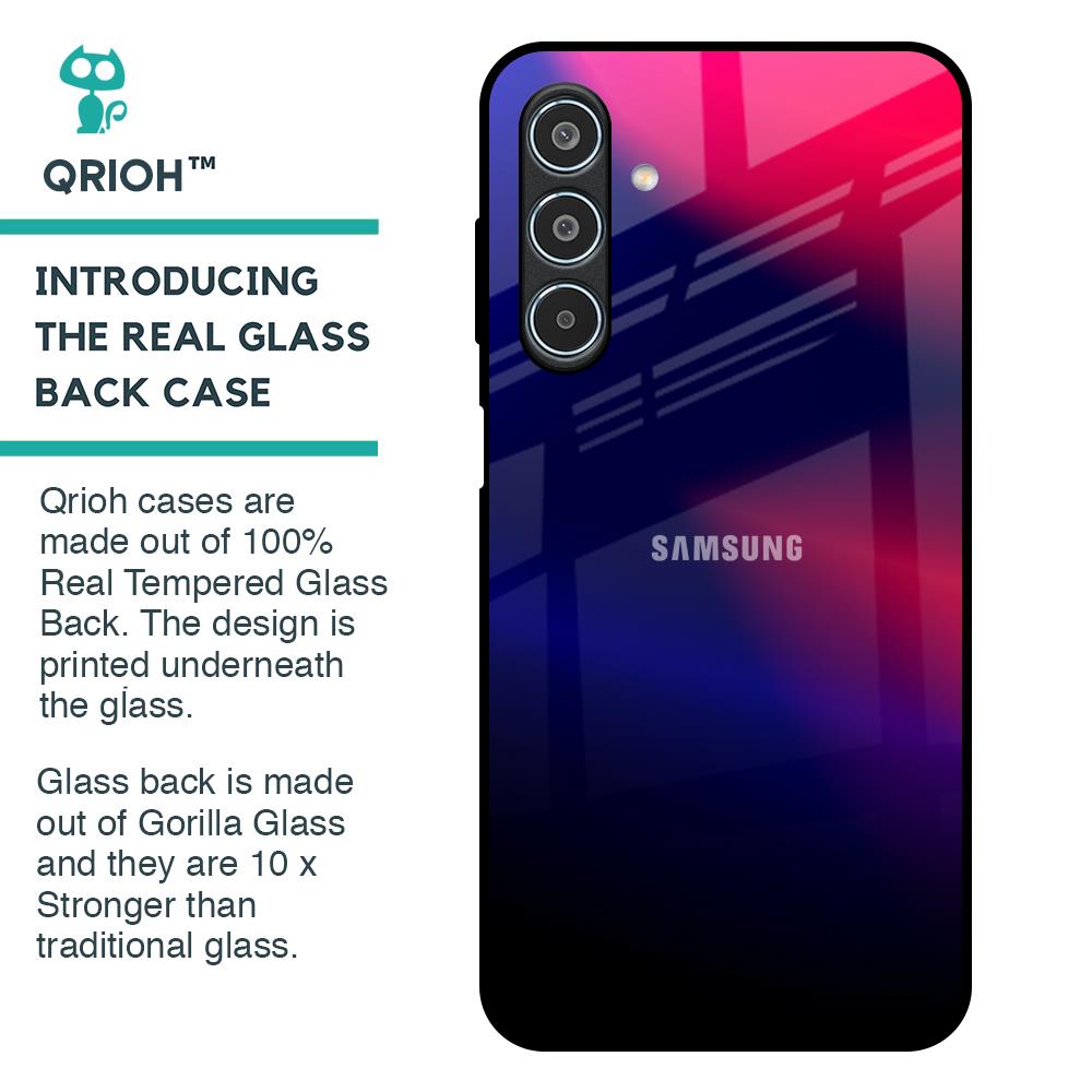Blue Ombre Glass Case for Samsung Galaxy M35 5G