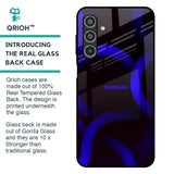 Blue Ring Light Glass Case for Samsung Galaxy M35 5G