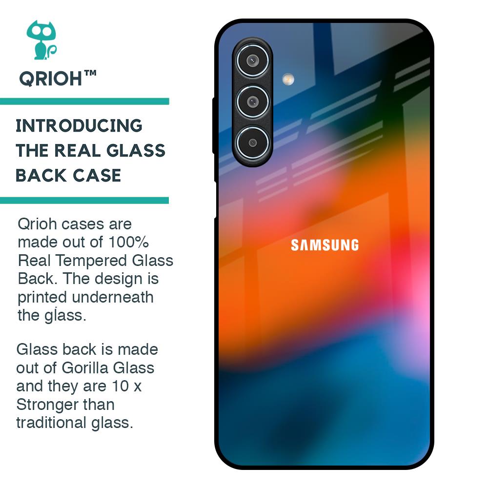 Fiery Orange Glass Case for Samsung Galaxy M35 5G
