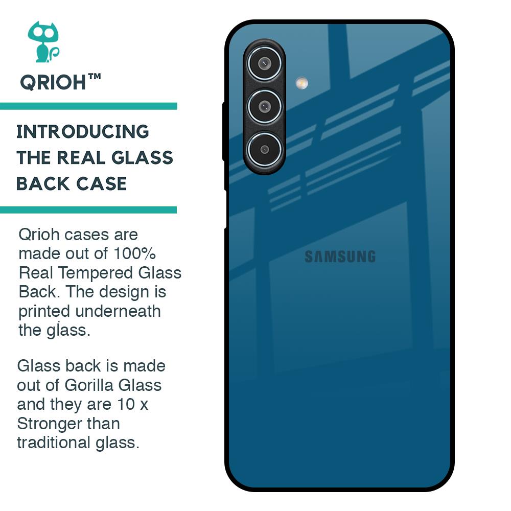 Cobalt Blue Glass Case for Samsung Galaxy M35 5G