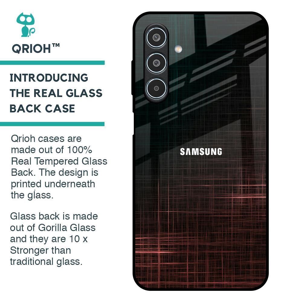 Wooden Mat Glass Case for Samsung Galaxy M35 5G