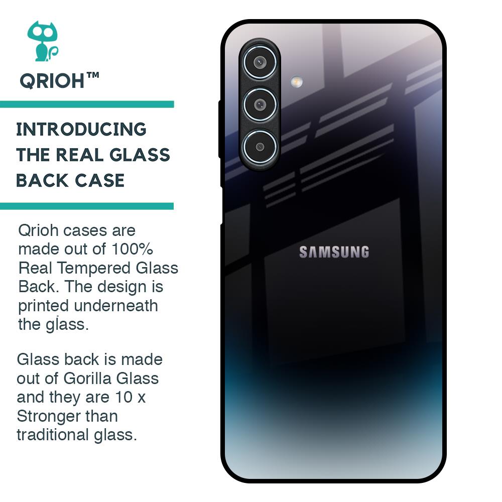 Black Obsidian Glass Case for Samsung Galaxy M35 5G