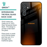 Orange Black Fusion Glass Case for Samsung Galaxy M35 5G