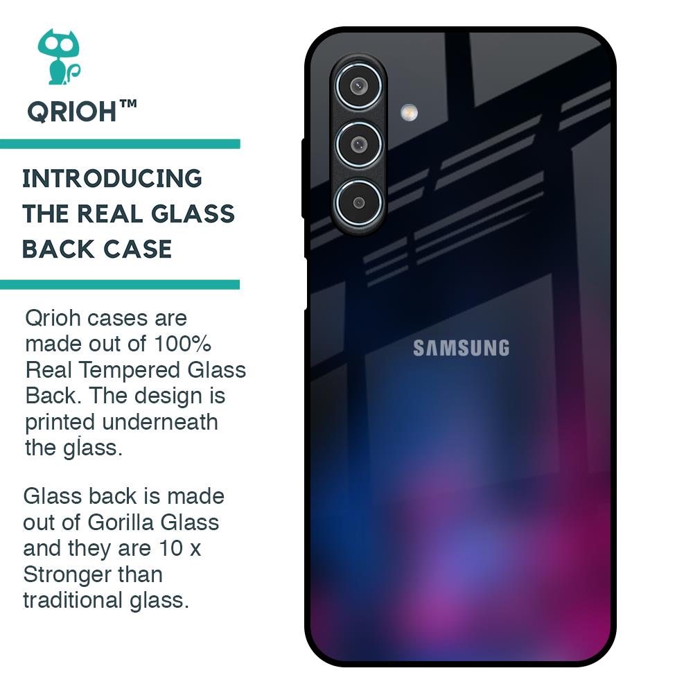 Pink Smudge Glass Case for Samsung Galaxy M35 5G