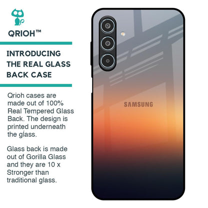 Aesthetic Orange Glass Case for Samsung Galaxy M35 5G