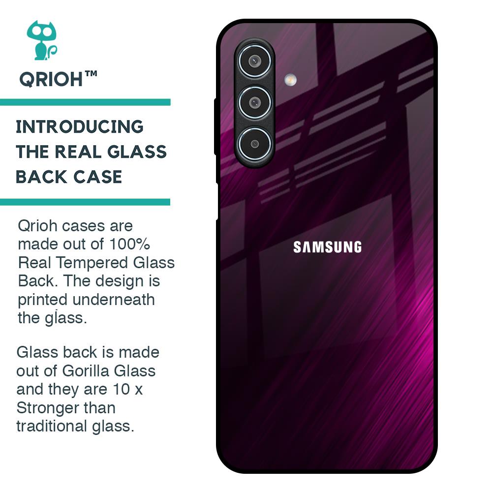 Pink Hairline Glass Case for Samsung Galaxy M35 5G
