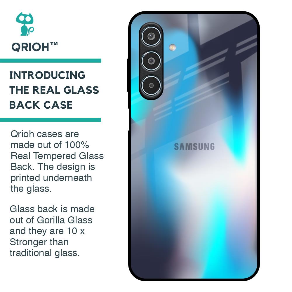 Blue Swan Shadow Glass Case for Samsung Galaxy M35 5G