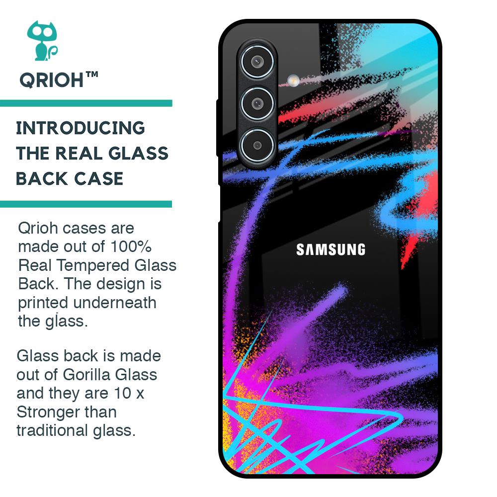 Brushy Color Glass Case for Samsung Galaxy M35 5G