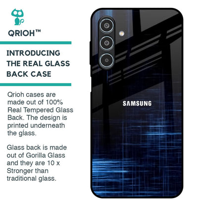 Blue Scratch Glass Case for Samsung Galaxy M35 5G
