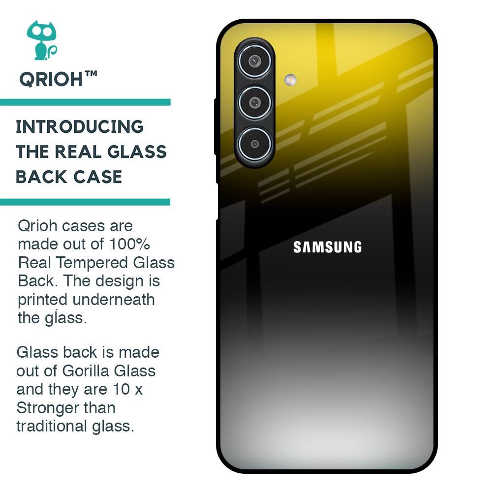 Yellow Shadow Glass Case for Samsung Galaxy M35 5G