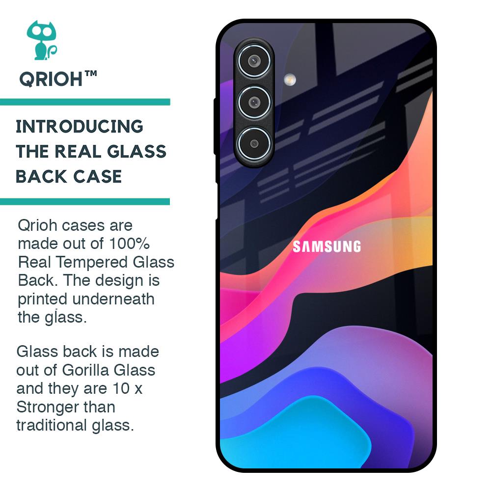 Colorful Fluid Glass Case for Samsung Galaxy M35 5G