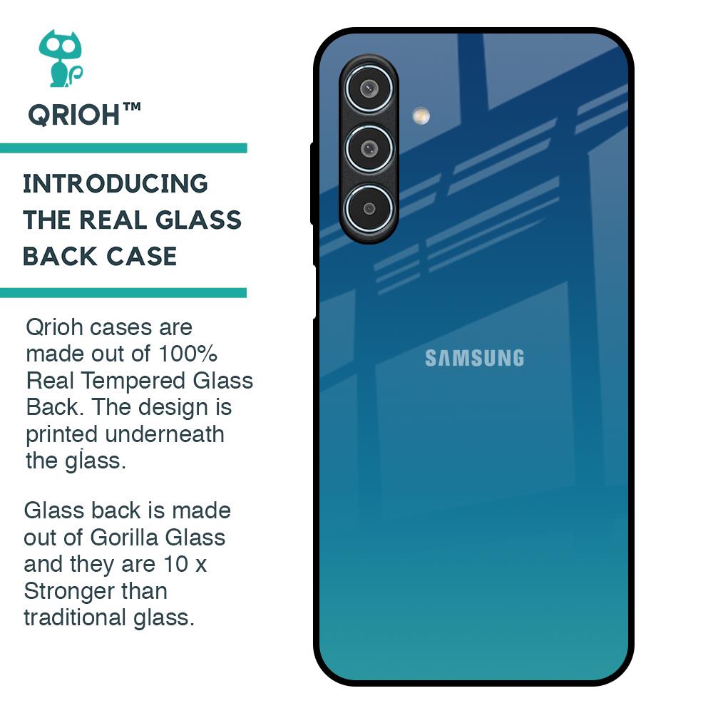 Celestial Blue Glass Case For Samsung Galaxy M35 5G