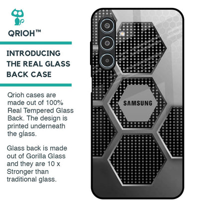 Hexagon Style Glass Case For Samsung Galaxy M35 5G