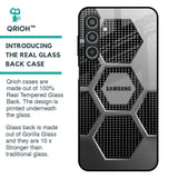 Hexagon Style Glass Case For Samsung Galaxy M35 5G