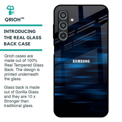Blue Rough Abstract Glass Case for Samsung Galaxy M35 5G