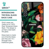Flowers & Butterfly Glass Case for Samsung Galaxy M35 5G