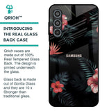 Tropical Art Flower Glass Case for Samsung Galaxy M35 5G