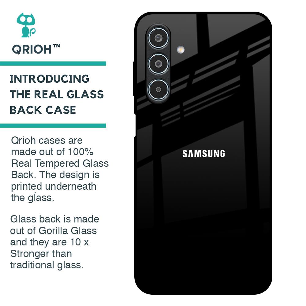 Jet Black Glass Case for Samsung Galaxy M35 5G