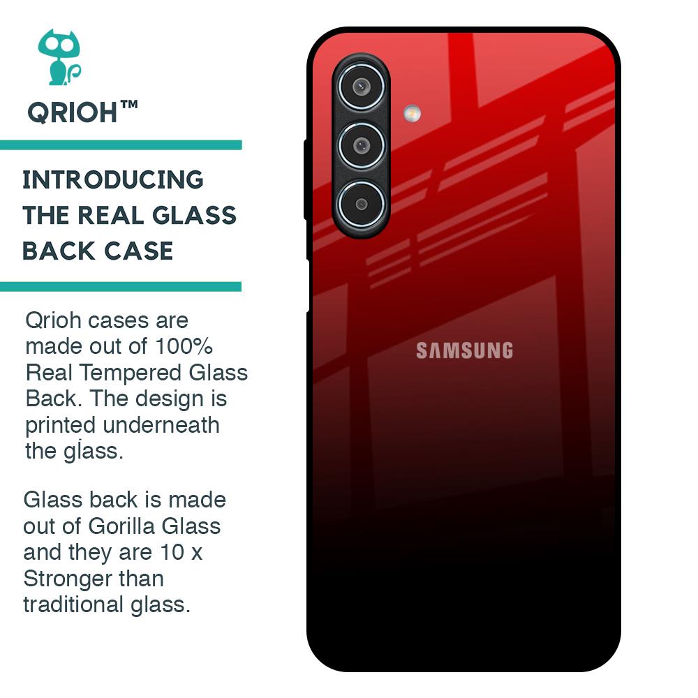 Maroon Faded Glass Case for Samsung Galaxy M35 5G