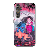 Radha Krishna Art Samsung Galaxy F55 5G Glass Back Cover Online
