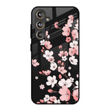 Black Cherry Blossom Samsung Galaxy F55 5G Glass Back Cover Online