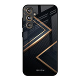 Sleek Golden & Navy Samsung Galaxy F55 5G Glass Back Cover Online