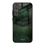 Green Leather Samsung Galaxy F55 5G Glass Back Cover Online