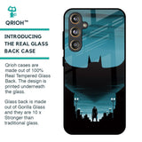 Cyan Bat Glass Case for Samsung Galaxy F55 5G