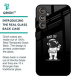 Peace Out Astro Glass Case for Samsung Galaxy F55 5G