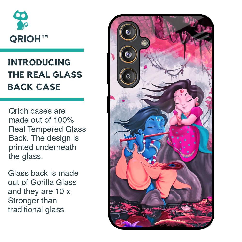 Radha Krishna Art Glass Case for Samsung Galaxy F55 5G