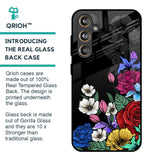 Rose Flower Bunch Art Glass Case for Samsung Galaxy F55 5G