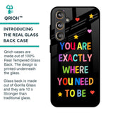 Magical Words Glass Case for Samsung Galaxy F55 5G