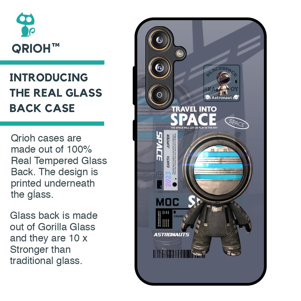 Space Travel Glass Case for Samsung Galaxy F55 5G