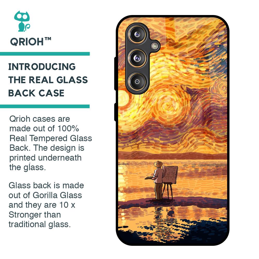 Sunset Vincent Glass Case for Samsung Galaxy F55 5G
